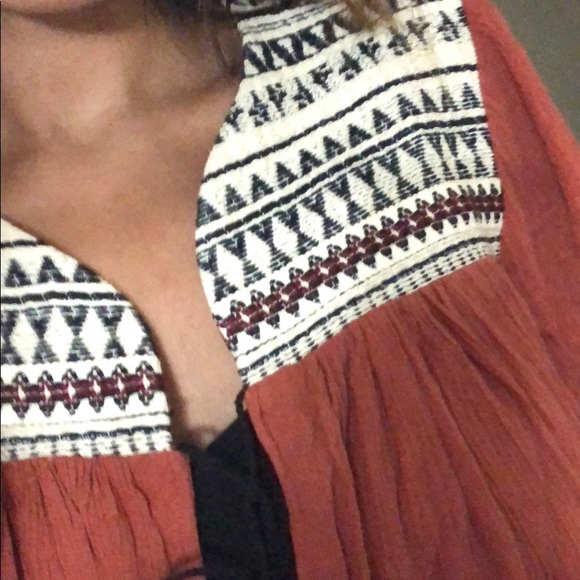 H&M terracotta cape blouse - Picture 3 of 4